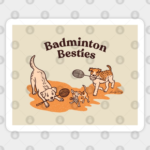 Badminton Besties Sticker by illucalliart